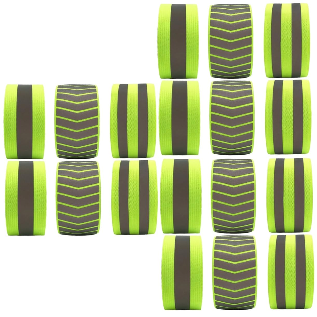 YARNOW Bracciale Riflettente Braccialetti Luminosi Bracciali Luminosi Gruppo Musicale Illuminato Bande Notte Sport Braccialetti di Sicurezza Bracciali Fluorescenti Green