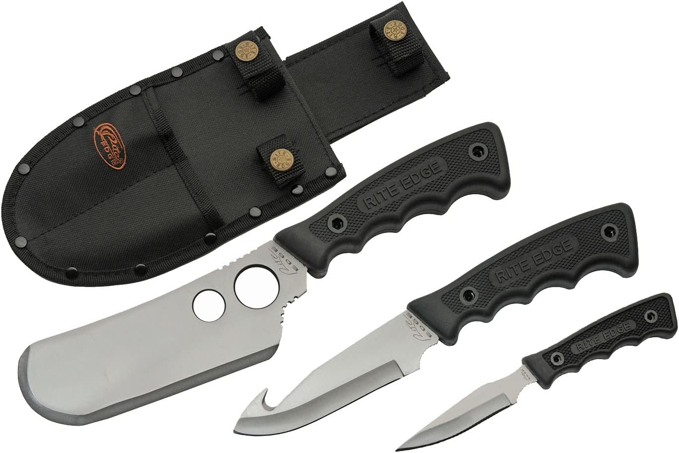 Rite Edge 211167 Hunting Knife Set with Sheath (3-Piece)