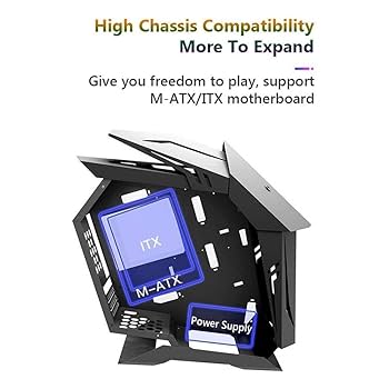 Amazon.com: ZXFF Game Case, Mid-Tower M-ATX/ITX PC Gaming