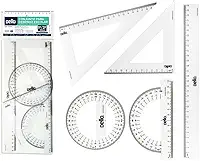 Conjunto Para Desenho 1 Grau 1 E 2 Grau C/05 Pecas Flexivel - Blister com 1 Unidade, Dello, 8700H.0050, Multicor
