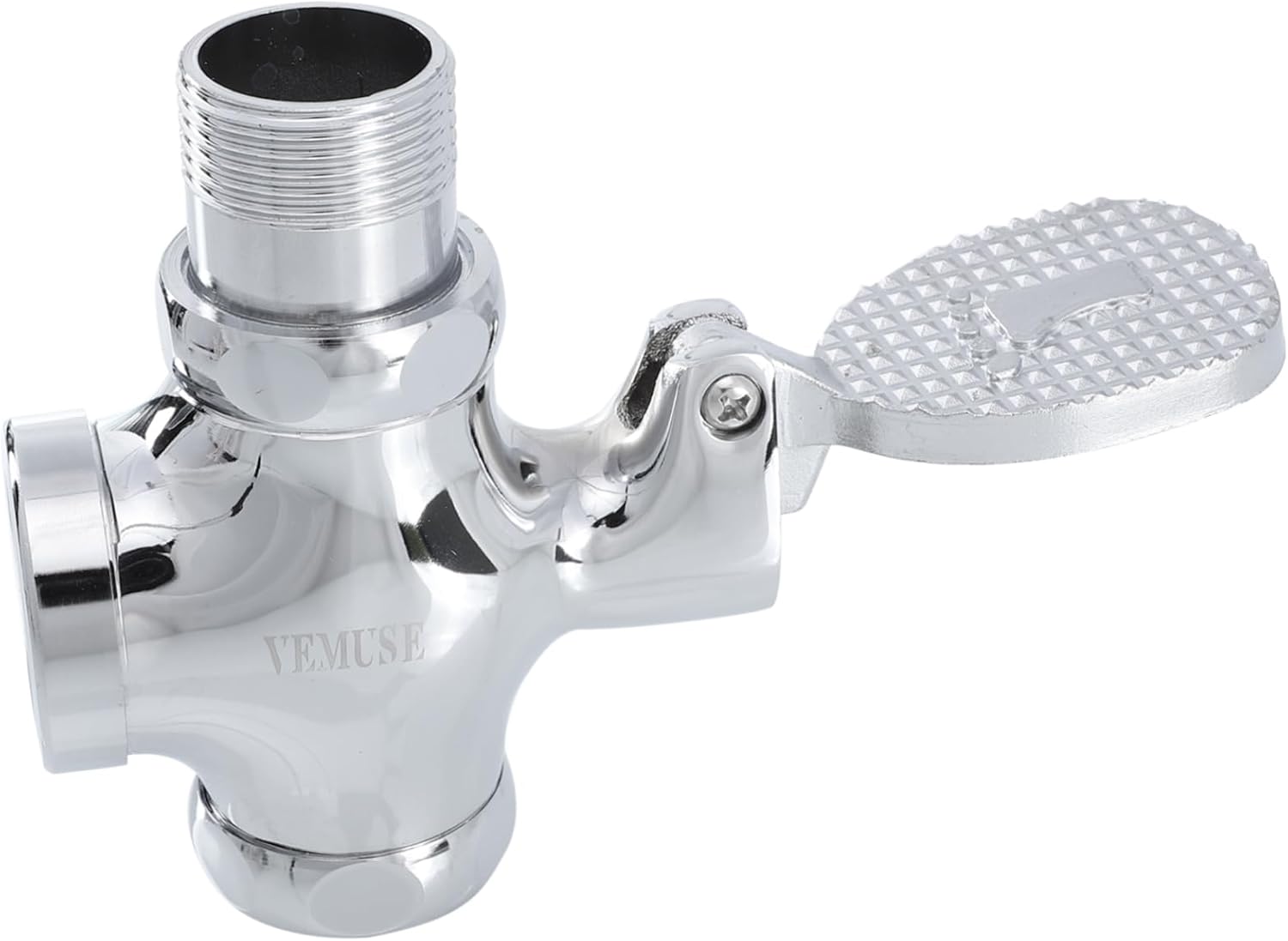 VILLCASE Copper Foot Pedal Flush Valve for Toilets Sturdy Bathroom Supplies Easy Installation