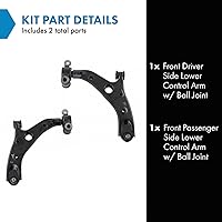 Vista 2 de TRQ Juego de 2 rótulas y brazo de control del lado del conductor y del pasajero delantero inferior compatible con Mazda 3 2014-2018 3 Sport 2014-2018