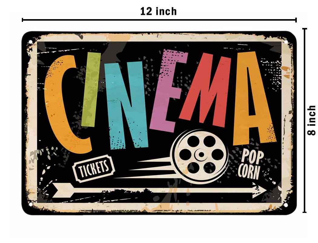 Amazon.co.jp: AOYEGO シネマ ブリキ看板 映画チケット 矢