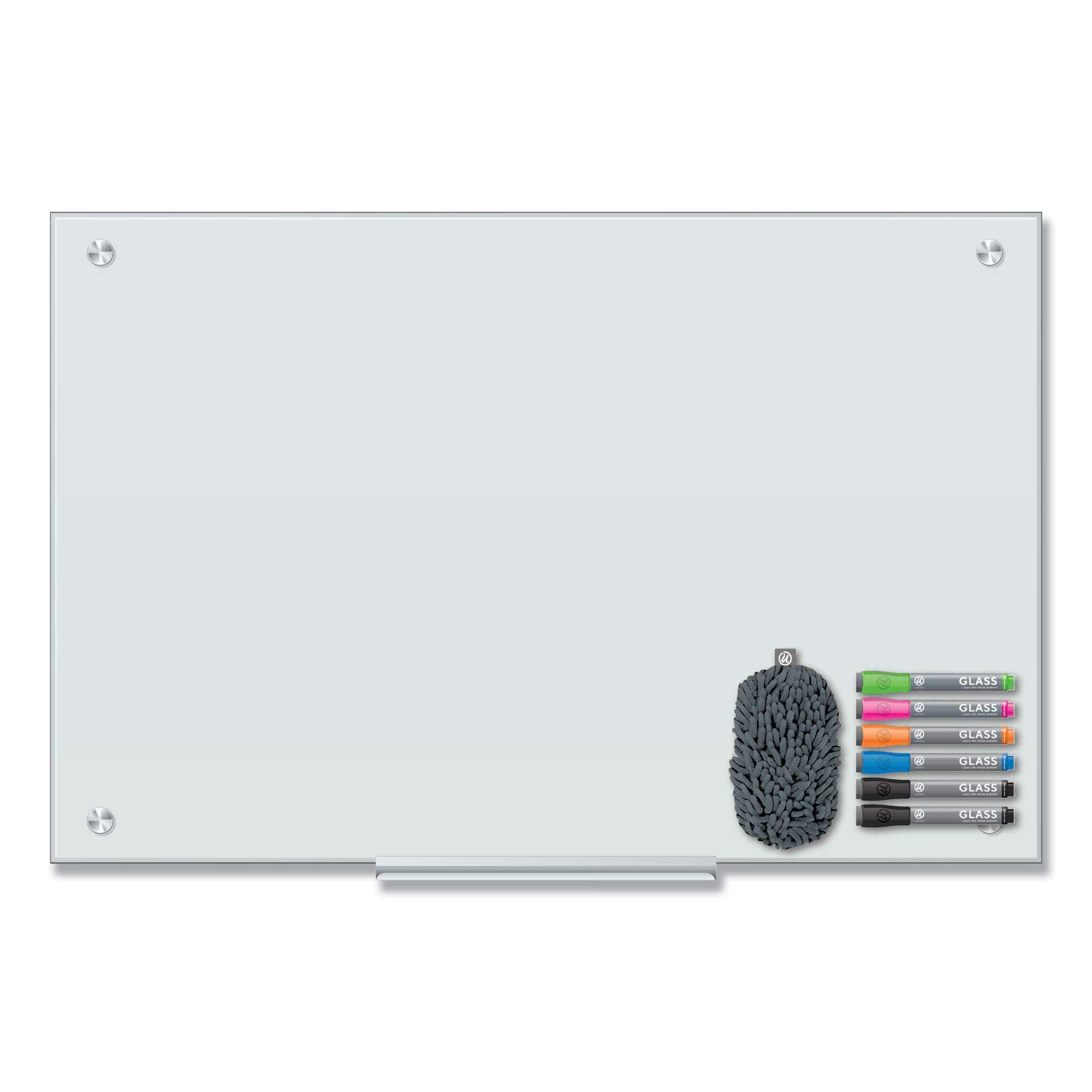 Magnetic Glass Dry Erase Board Value Pack, 36 x 24, White