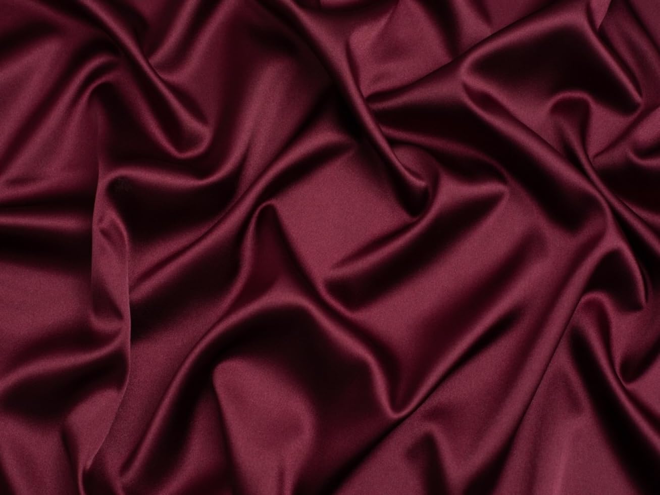 Minerva Core Range Stretch Woven Satin Fabric Wine - Lightweight & Suitable for Dressmaking - Approx Width: 145cm / 58" - Sold per metre