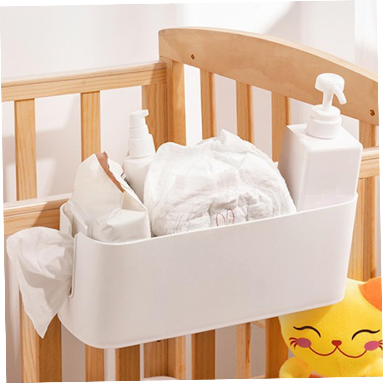 1pieza Organizador De Almacenamiento Multifuncional Para Bebés Caja De Almacenamiento De Cama Contenedor De Diseño Colgante Para Habitaciones Infantiles y Dormitorios Accesorio