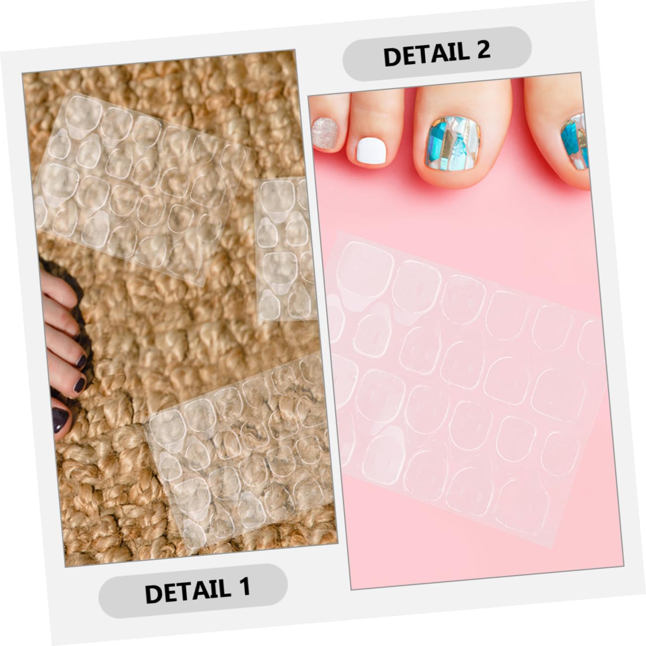 100sheets Double-Sided Nail Adhesive Tabs for False Nails Strong Glue for for Easy Application and Long-Lasting Hold