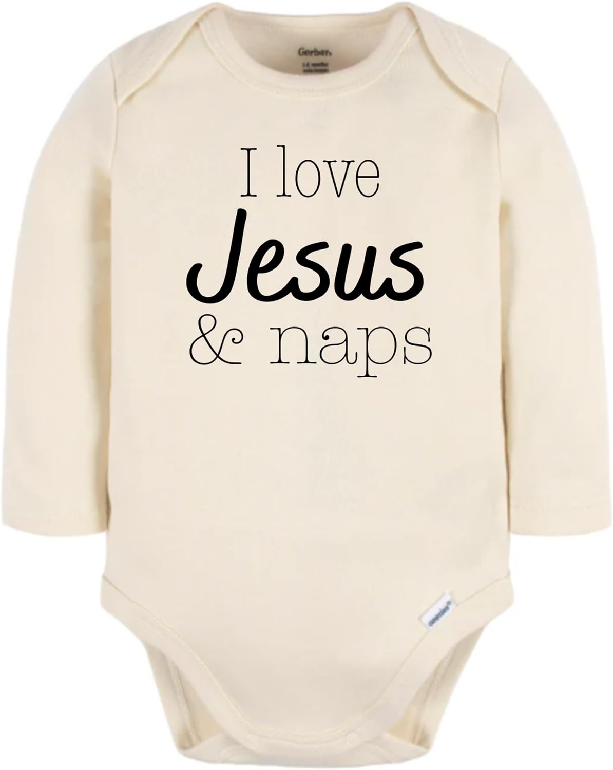 I Love Jesus and Naps Christian Baby Onesie Christmas Christian Gift Faith Baby Gifts