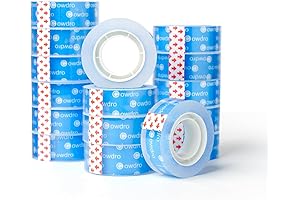 Essential Office Refill Tape for Dispensers: 16 Clear Rolls for Effortless Transparent Sealing