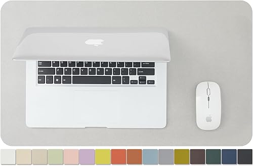 Miniatura 47 de Tapete de escritorio de piel antideslizante de poliuretano (PU), para organización de escritorio y accesorios, ideal para alfombrilla de mouse y de