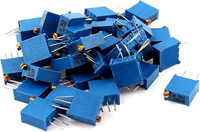 Aexit Potentiometer Trimmer Fixed Resistors Trim Variable Resistor 3296W-501 500 Single Resistors Ohm 40Pcs