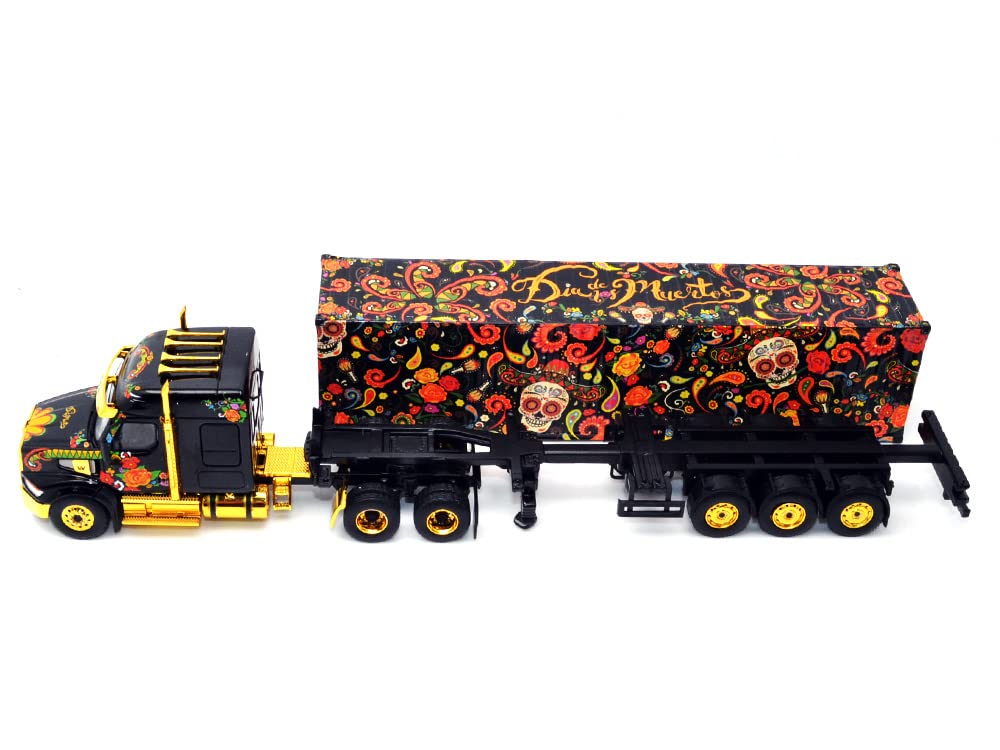 MINI GT ウェスタン スター \"Dia De Los Muertos\" Mini GT Western Star 49x with 40 Ft Container - Dia De Los