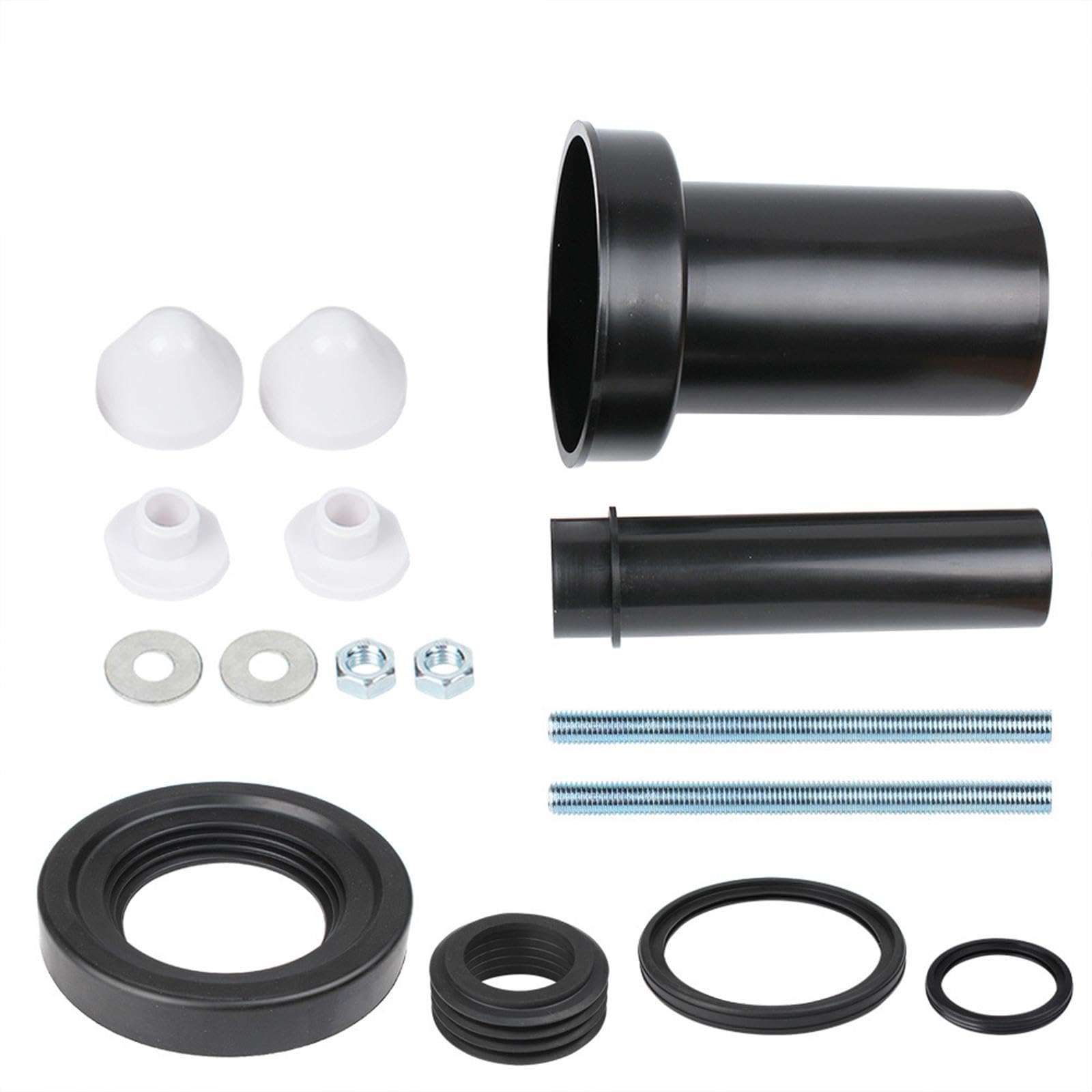 Toilet Drain Pipe Set Abflussrohr Wandtoilette Spülrohr Gummi Dichtung Zubehör Leckagefrei für Haushalt Badezimmerinstallation Renovierungen, Typ C