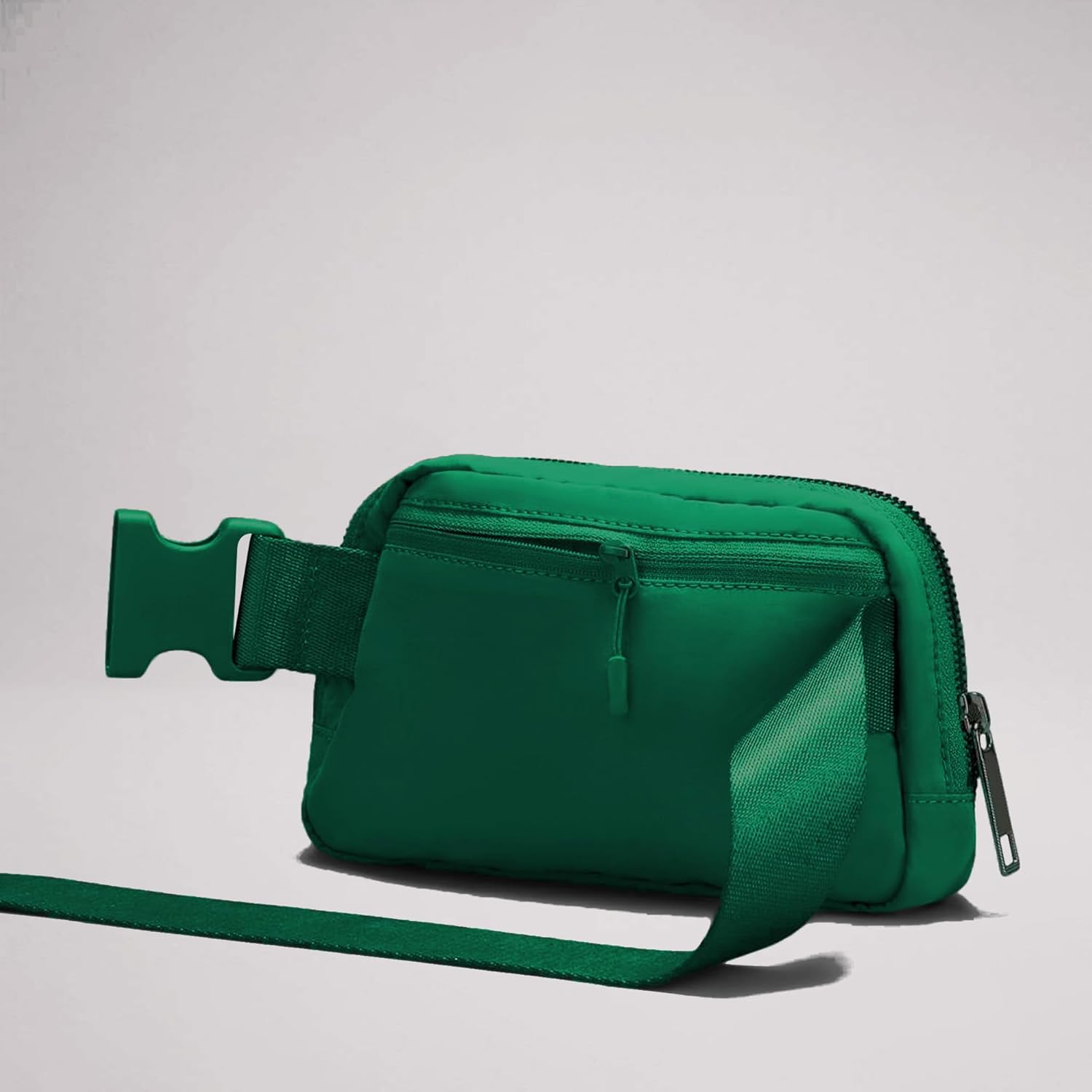 Cross Body Fanny Packs for Women Men Fashion Waist Bag Pouch Nylon Small Travel Crossbody Bags Mini Purse Everywhere Belt Bag Bum Bag for Workout Running Hiking Everglade Green - Image 3