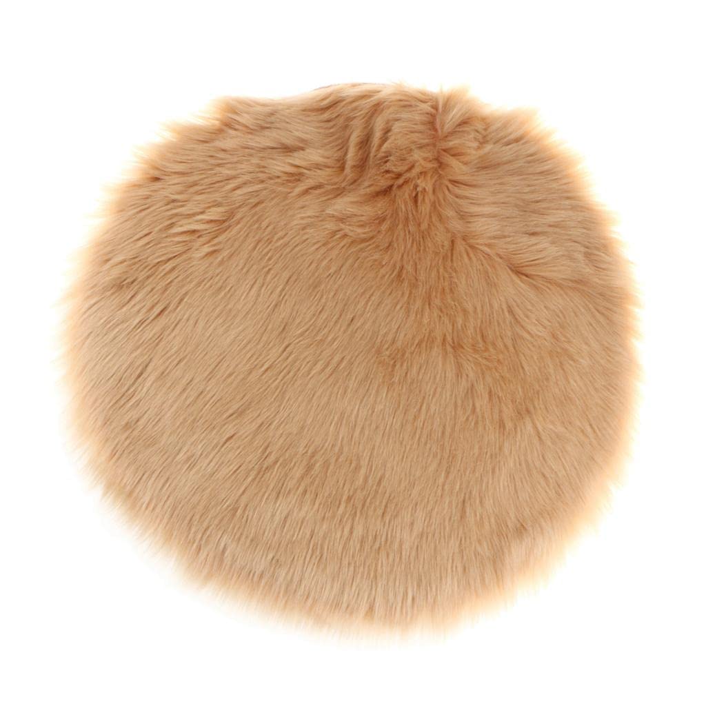 Galette de siège ronde chameau 40cm pour une ambiance bohème cosy
