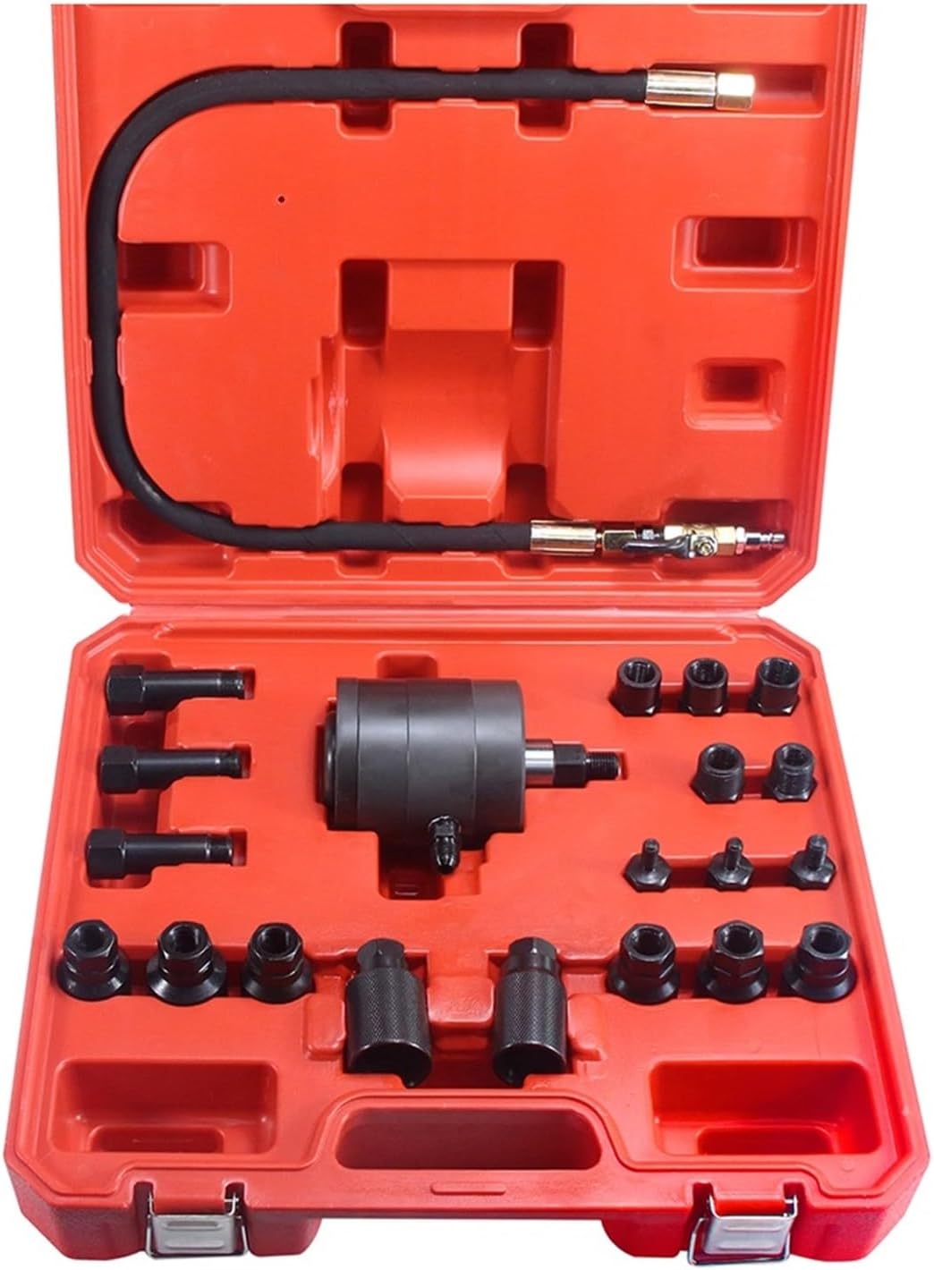 21PCS Removal Tool Sets Diesel Fuel Pneumatic Puller Set Compatible With Injectors Air Source 0.5-0.8bars Engine Repair Tool