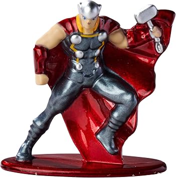 Jada - Marvel Avengers Figures (6 Figures) in Metal - Diorama Set with 6 nanofigures 4cm Collectible (Captain America, Iron Man, Hulk, Hawkeee, Thor, Black Widow) (253224001)