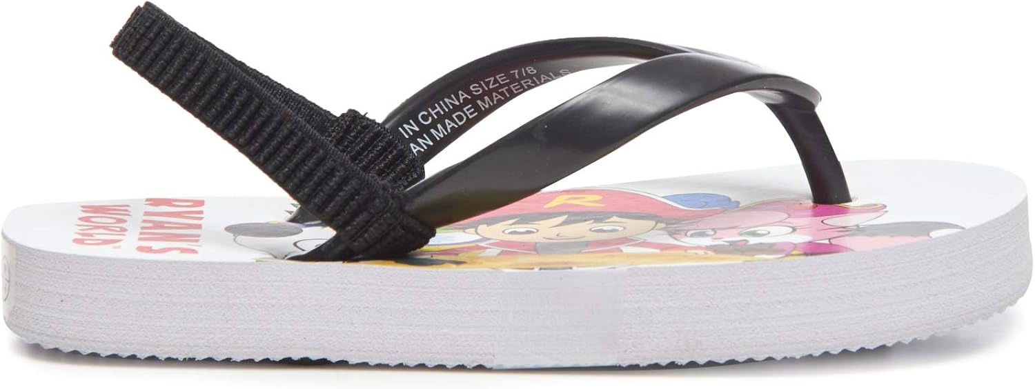 Ryan's World Boy’s Sandals | Heel Strap, Lightweight Rubber Sole, Big, Little, Kids, Toddlers Flip Flops