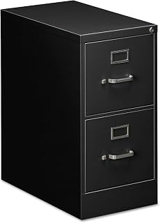 Alera 25471 - Archivador vertical económico con 2 cajones tamaño carta, 38 x 63,5 x 72,1 cm, color negro