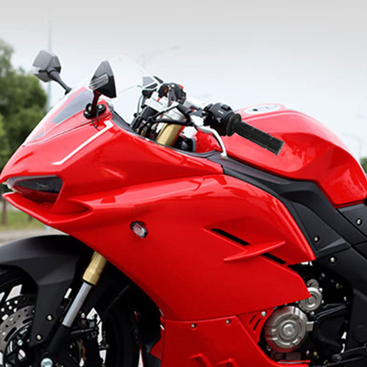 Paire De Poignées Moto Antidérapantes En Silicone - Universelles 22mm/7/8", Pour Scooter, Quad, Dirt Bike