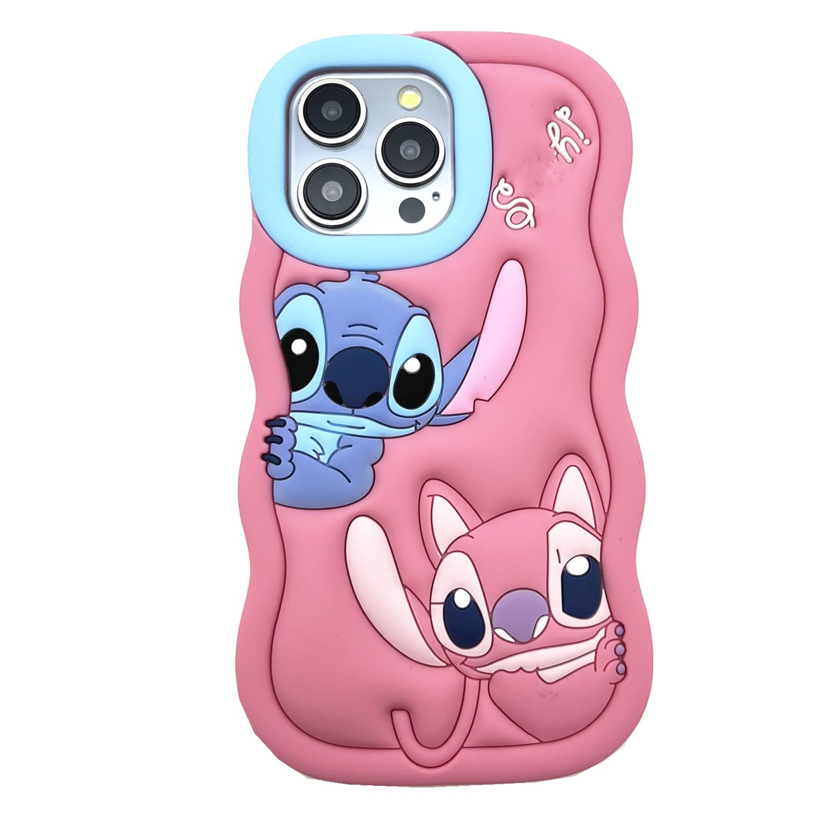 for iPhone 15 Case Cute iPhone 14 Case iPhone 13 Case 3D Cartoon Animal Funny Soft Silicone Girls Women Shockproof Rubber Protective Shell Skin Cover for iPhone 13 14 15 6.1" (15/14/13) Pink
