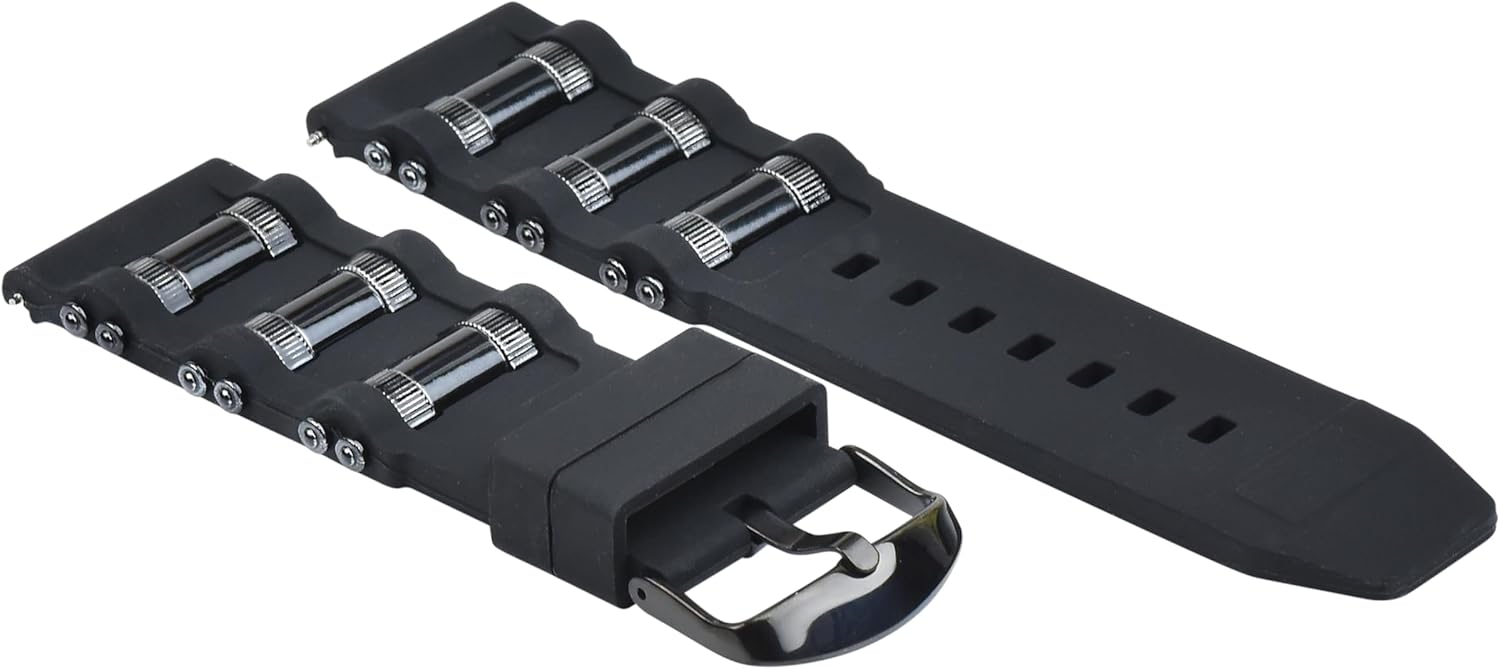 Ewatchparts 26mm Rubber Diver Watch Band Strap Compatible With Invicta 1201 1805 1845 1959 18202 Black