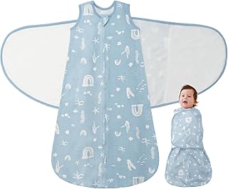 Neugeborene Baby Schlafsack 1 Tog Sommer Pucksack 0-6/6-12 Monate Sommerschlafsack Sleeping Bag 100% Baumwolle Swaddle Schlafanzug Baby Blanket Sommerschlafsäcke für Babys Neugeborenen Geschenk