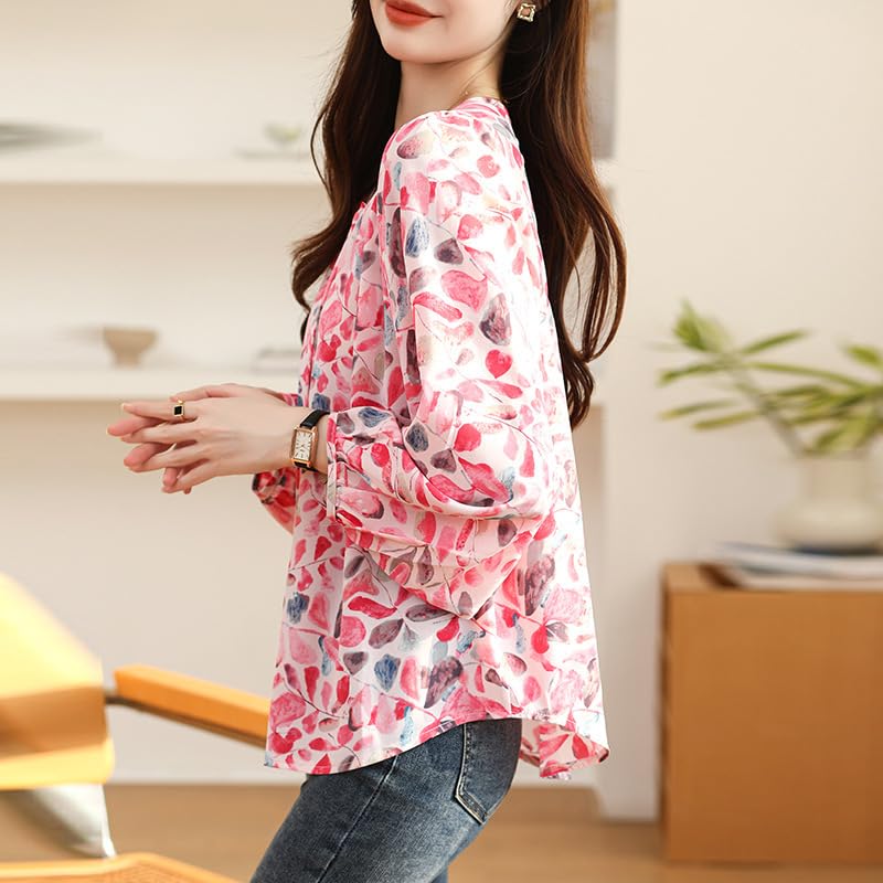 Image of TOPLOT Women's Shirt Top | Elegant Floral and Artistic Prints for a Stylish Look | Long Puffed Sleeves for a Trendy Touch | Stylish Available in Pack of 2 (5233)