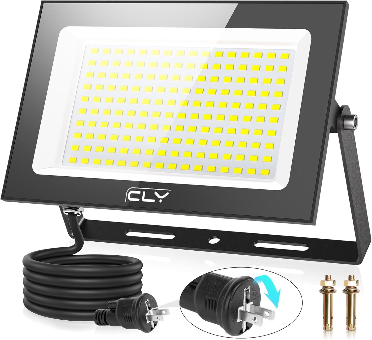 投光器 屋外 LED 作業灯 80W 昼光色 IP66防水6500K 10000LM 800W相当 ワークライト 集魚灯 看板灯 フラッドライト【超爆光 超薄型 高輝度 広範囲 省エネ 5万時間の寿命】作業用 駐車場 倉庫 防犯灯 BBQ 工場 工事用 カーポート ガレージ 外灯(1個)【AC100V 2芯と3芯併用プラグ PSE認証取得 2年間品質保証】