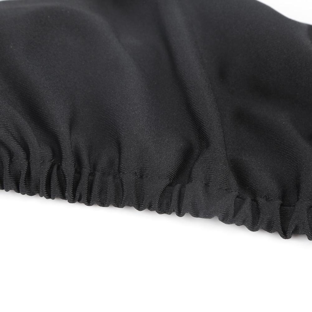 2 Fundas Brazo de Silla Cojín de Apoyabrazos de Tela de Poliéster Protector Elástico Cubierta de Apoyabrazos de Silla para Hogar Oficina (Negro)
