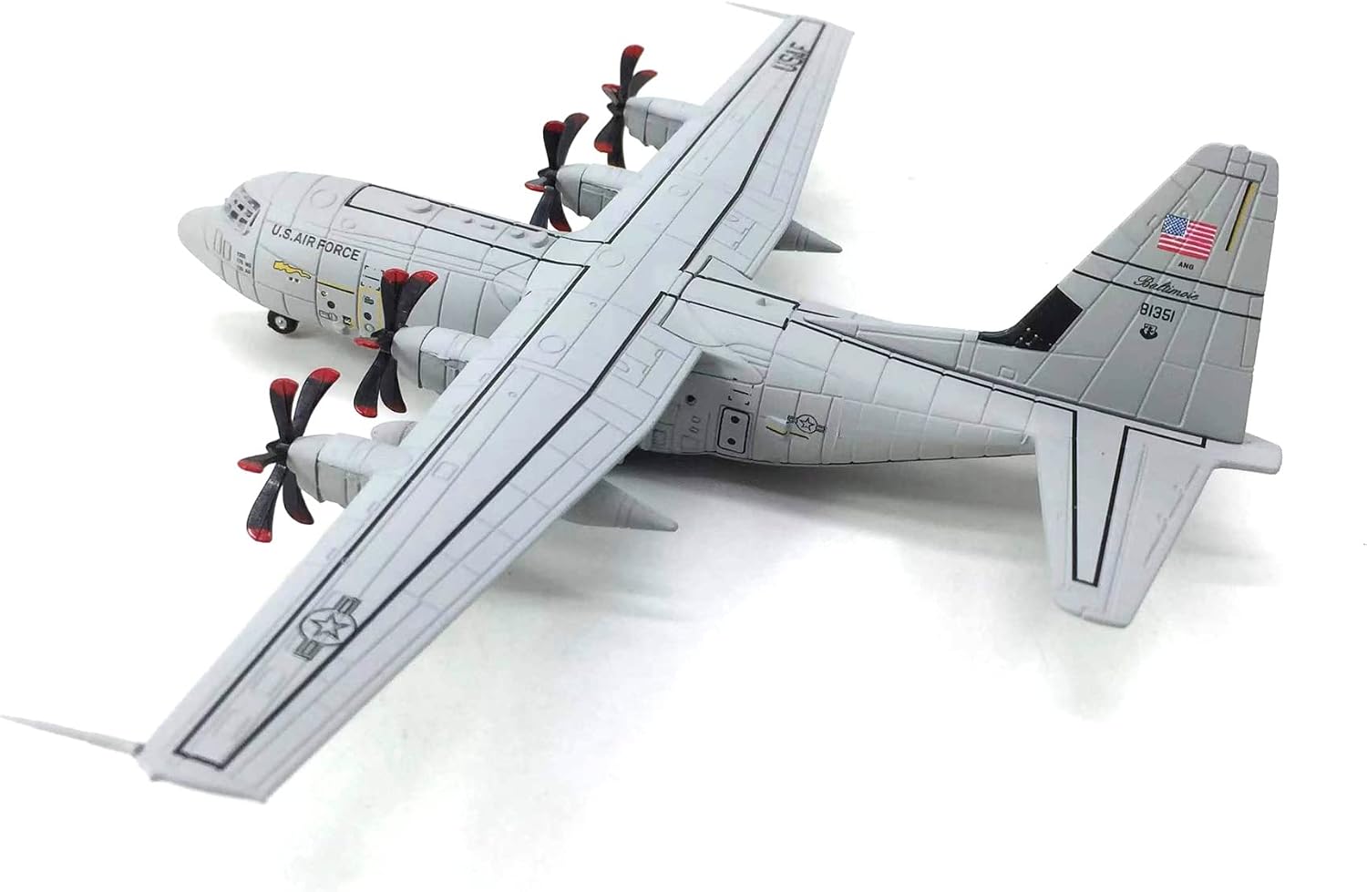 1:200 Alloy Model USAF C-130 Hercules Transport Aircraft Model Airplane Toy Military Plane Aircraft Model for Collection & Gifts