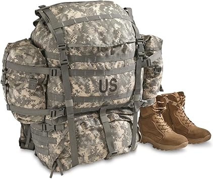 U.S. Military Surplus MOLLE Field Pack Complete with Frame, Used ACU