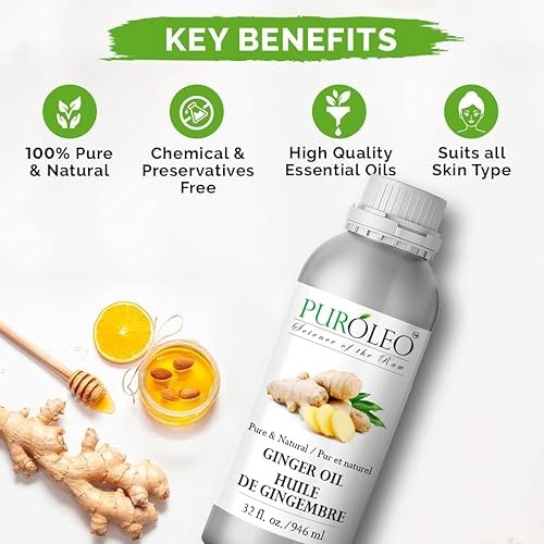 Miniatura 2 de Aceite esencial de jengibre PUROLEO, 32 onzas líquidas32.0 fl oz