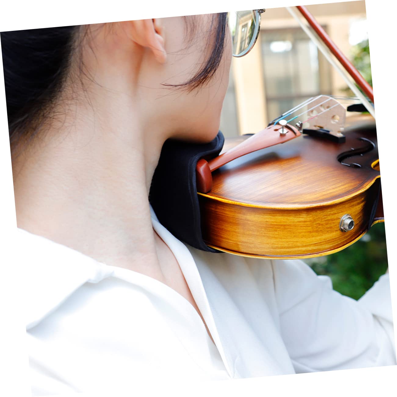 FAVOMOTO Violin Shoulder Rest Plush Shoulder Padded Ar Violins Accessories Violin Pad 3/4 4/4 One Accessories Violin Pad Sponge Comfortable, (NTLYB08JTGL00068GRRRQ)