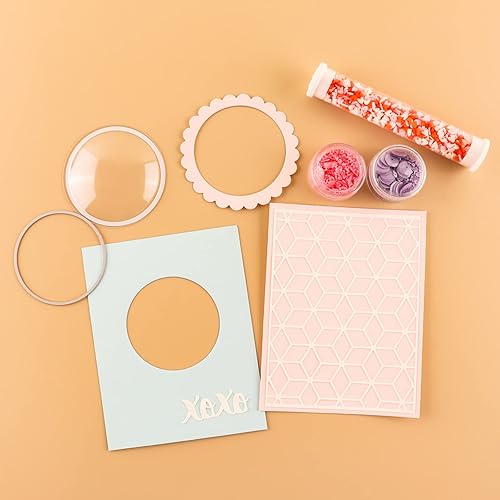 Miniatura 9 de 4 tamaños, cubiertas redondas de cúpula para coctelera de bajo perfil, cubiertas de plástico transparente con 1 círculo anidado, juego de troqueles