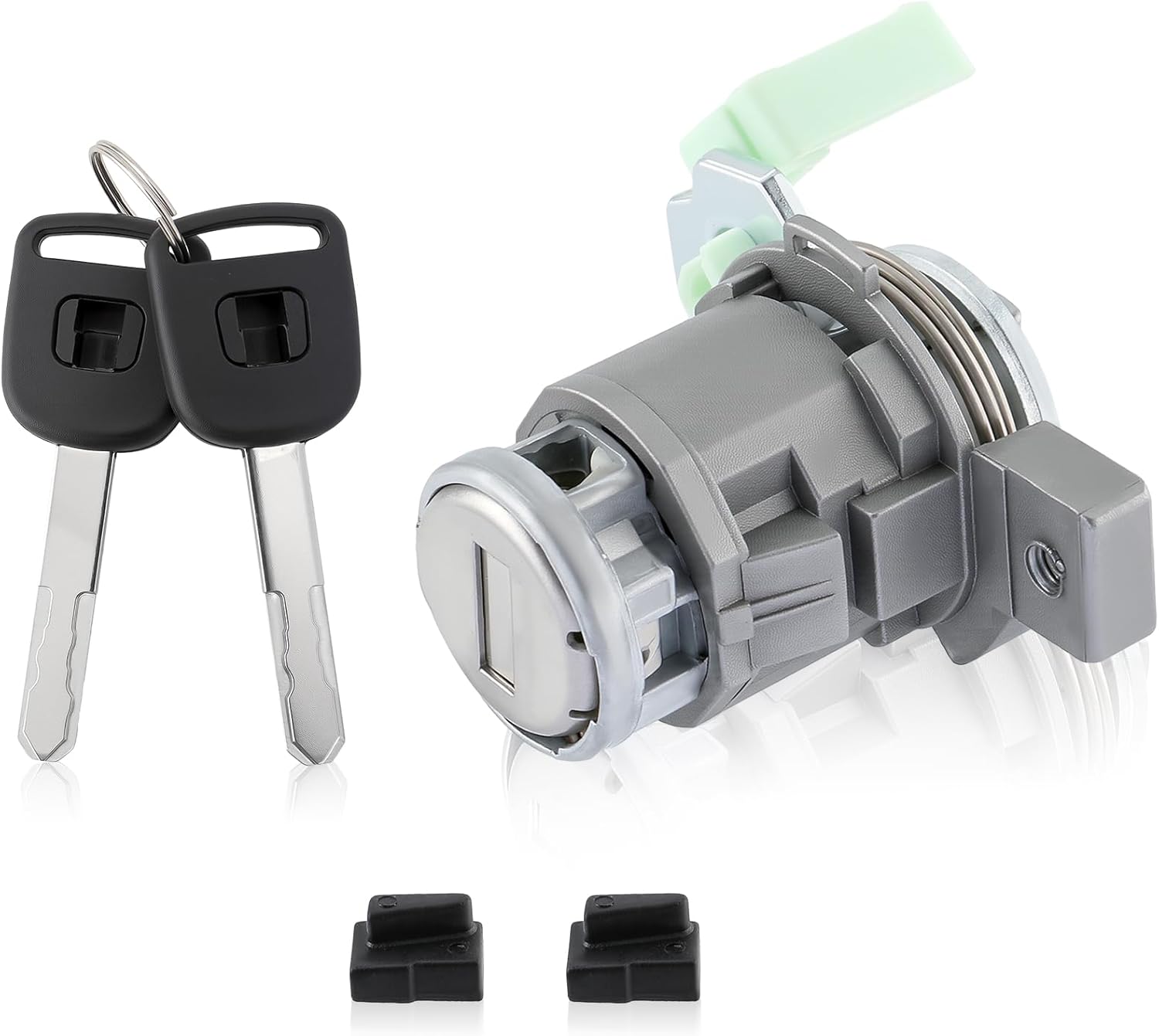 Door Lock Cylinder with Keys Compatible with Honda Pilot 3.5L 2003 2004 2005 2006 2007 2008 72185-S9V-A21 72185S9VA21 72185 S9V A21, Black, 668503