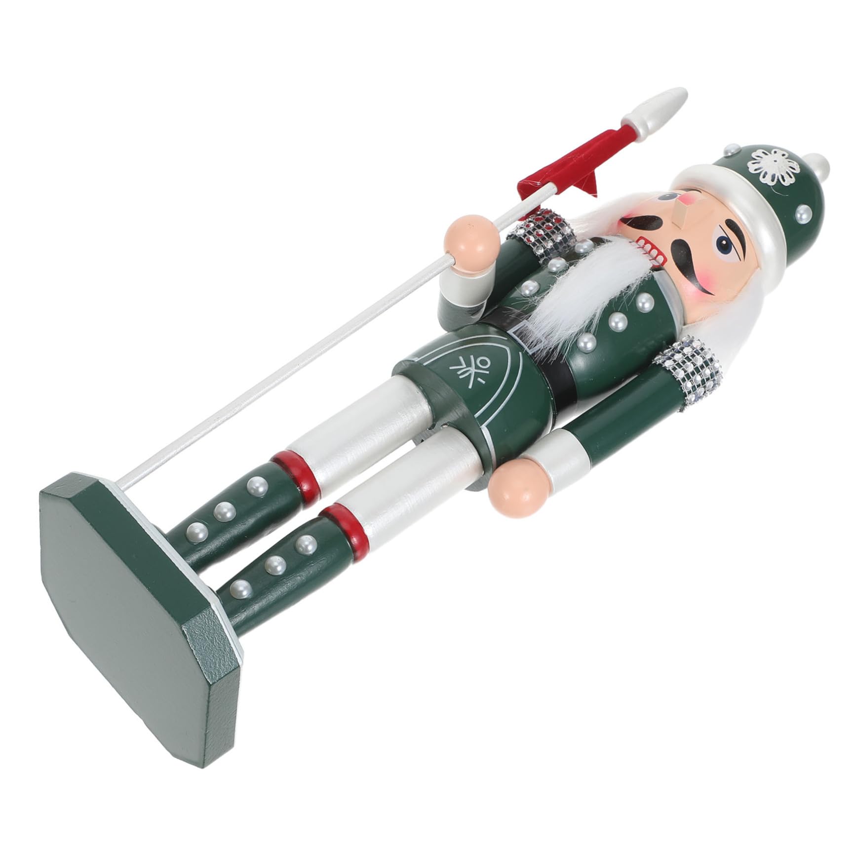 Operitacx Decoración de Navidad de Madera Verde Diseño Clásico y Apariencia Festiva, Adorno Coleccionable Adecuado para Sala de Estar y Estantería
