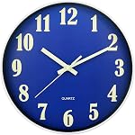 JoFomp Modern Night Light Wall Clock, 12 Inch Silent Non-Ticking Quartz Wall Clocks, Large Luminous Function Numbers and Hands, Battery Operated Decorative Wall Clock for Office, Kitchen, Living Room