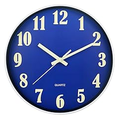 Jo Fomp Glow in The Dark Clock, 12 Inch Modern Silent Non Ticking Wall Clocks Battery Operated item