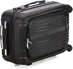 Mala de Viagem Executiva com Rodas, 44L, Antifurto, Compartimento para Notebook, Preta