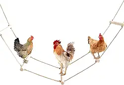 Acessórios Para Galinheiro, Escada De Corda Longa Madeira, Poleiros, Brinquedos Balanço Galinhas, Gansos, Patos, Perus E Outras Aves