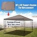 BenefitUSA Replacement Gazebo Canopy Top Patio Pavilion Cover Sunshade Polyester Single Tier, Taupe