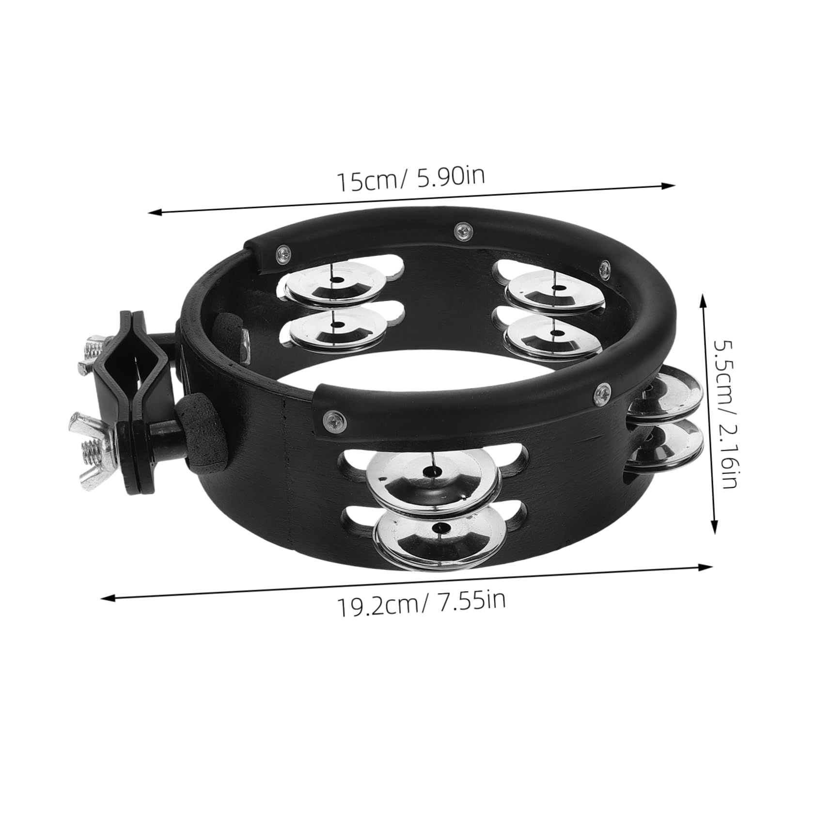 Yardwe Percussion Tambourine Drum Set Cymbal Accessory Multigenre Compatibility Bright Sound Longlasting Materials