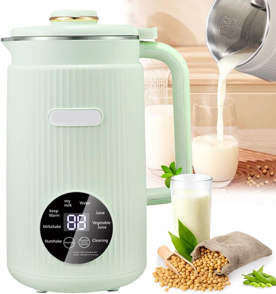 Soy Milk Maker - 1.5L Automatic Machine with Intelligent Touch Control and 10-Blade System for Home Kitchen Use