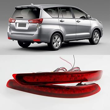 2Pcs LED Tail Light Multi Functions Rear Bumper Reflector Light Running Brake Lamp 12V for Toyota Innova 2015 2016 2017