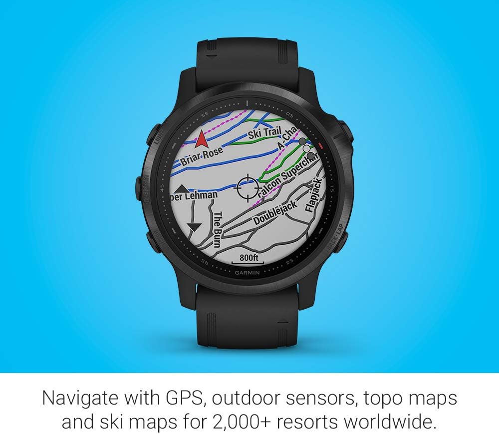 Onе-Dау Sаlе: Uр tо 80% оƒƒ Garmin fenix 6S Pro, Premium Multisport GPS Watch, Smaller-Sized, Features Mapping, Music, Grade-Adjusted Pace Guidance and Pulse Ox Sensors, Black