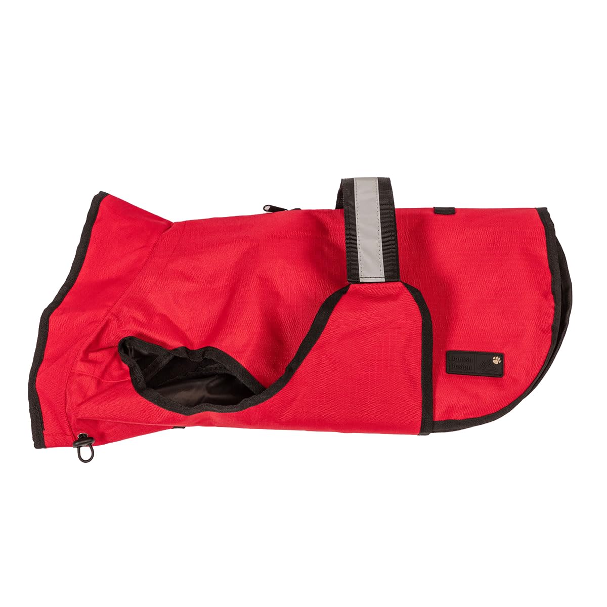 Danish Design Abrigo 3 en 1 para Perro, Rojo, 49 cm, Impermeable, Impermeable y Reflectante para Perros