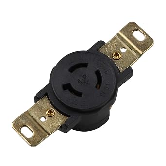 Nema L6-15R 15A/250V 2 Pole 3 Wire Industrial Grade Locking Female Receptacle Connector, Industrial Twist Lock L6-15 15-AMP/250Volt AC Power Connector LK-2312F