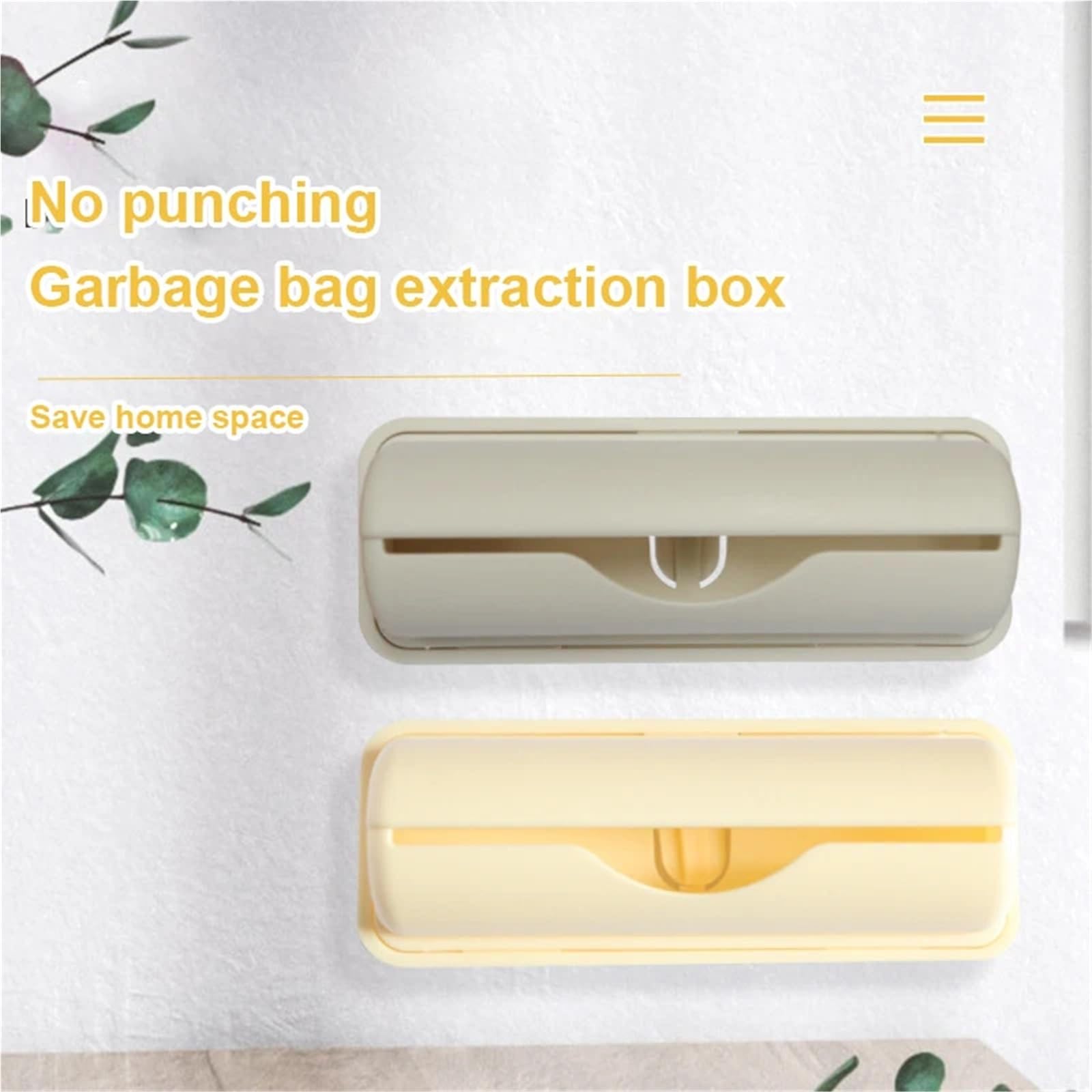 5 uds. Cajas de Bolsas Basura, plástico for Cocina, Organizador contenedores, Cajas Almacenamiento dispensadoras artículos Diversos for el hogar y baño para Cocina y Baño(Yellow)