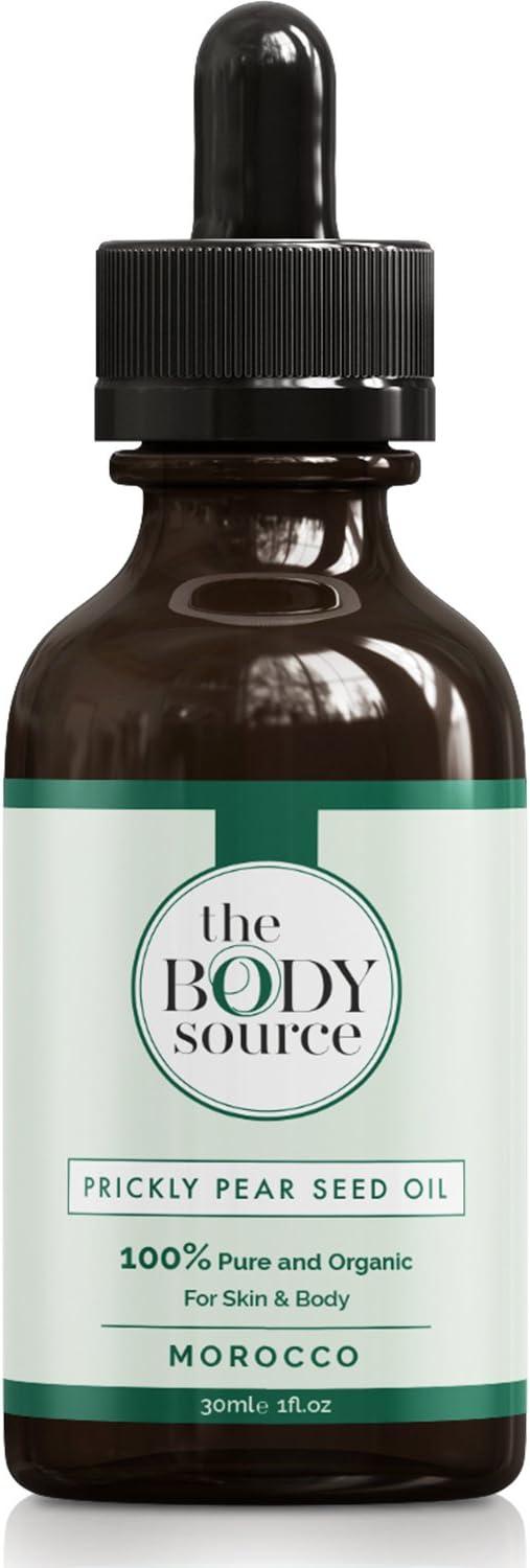 The Body Source Prickly Pear Seed Oil (Barbary Fig Seed Oil, Cactus Seed Oil) - 100% Pure, Organic and Cold Pressed from Morocco. Intensive Moisturiser for Skin, Face, and Hair (30ml)